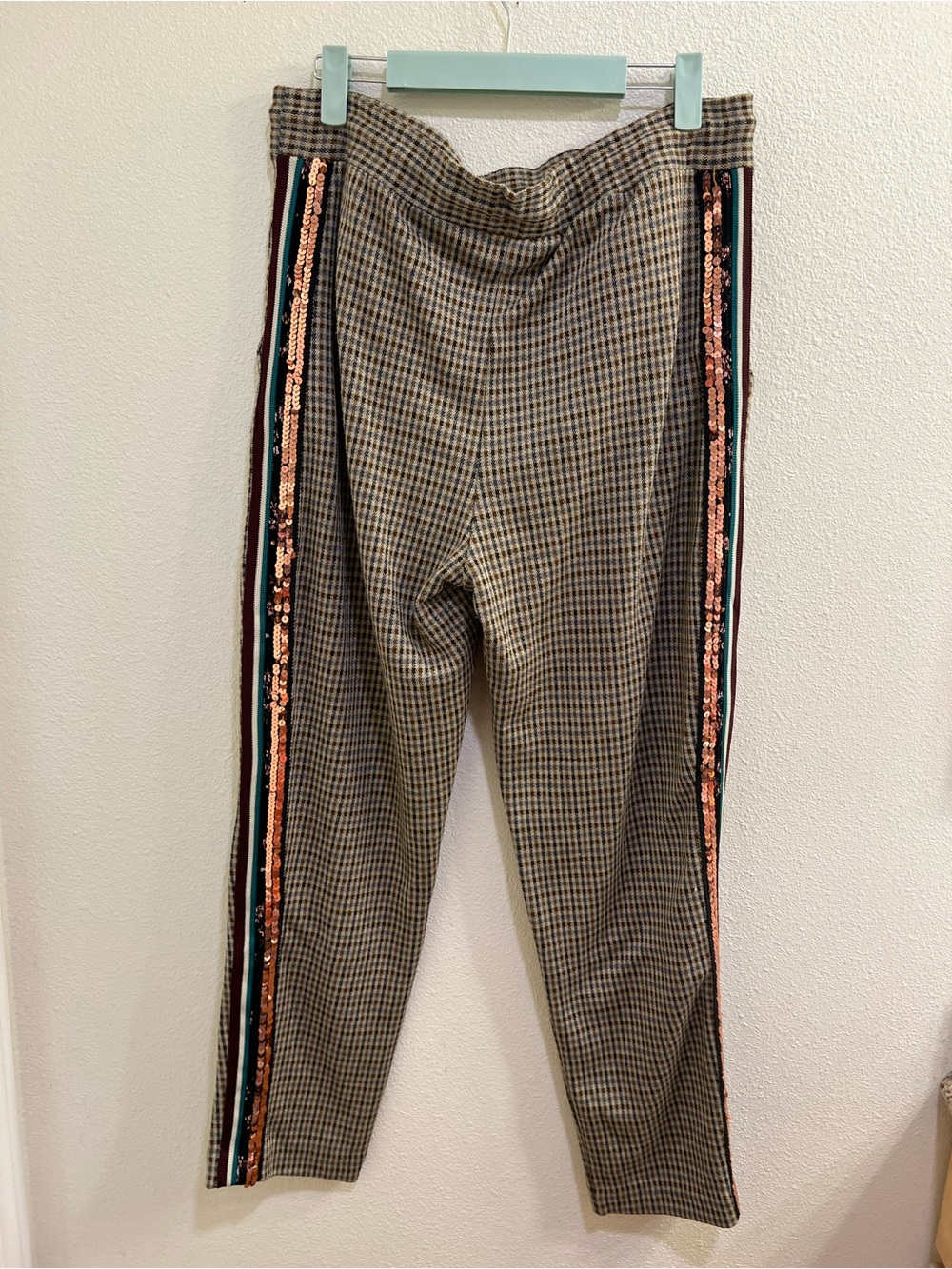 Anthropologie Maeve Bettie Tapered Sequin Pants - Picture 3 of 5